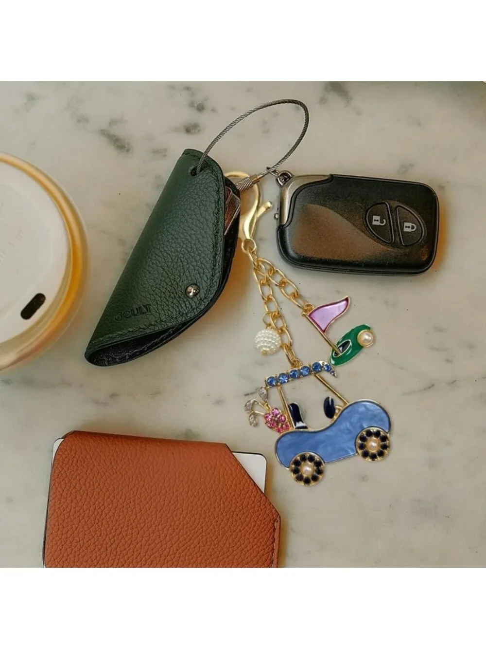 Adorable Sporty Fruit Keychains & Purse Charms for Handbags - Fun Accessories